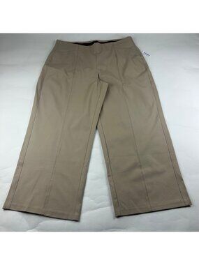 Old Navy Mocha Taffy Stretch Canvas High Rise Wide Leg Pixie Pant 2X New